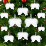 Ersandy - plume blanche décorations de noël, 12 pièces ailes en plumes d'ange, blanc ange plumes à suspendre ... Ersandy - plume blanche décorations de noël, 12 pièces ailes en plumes d'ange, blanc ange plumes à suspendre ...