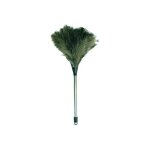 Msv - plumeau en plumes d'autruche manche inox