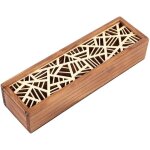 Jamais utilis]plumier en bois, plumier en bois, bote  crayons en bois avec couvercle coulissant, petite ...