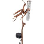 Pluviom�tre � �nergie solaire ? statuette d�corative phosphorescente en m�tal pour jardin, pelouse, all�e, ...