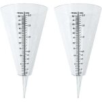 Pluviomtre, pluviometre exterieur, 2 pluviomtres  cne transparent avec double chelle pour la surveillance ...