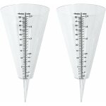 Memkey - pluviomètre, pluviometre exterieur, 2 pluviomètres à cône transparent avec double échelle pour ... Memkey - pluviomètre, pluviometre exterieur, 2 pluviomètres à cône transparent avec double échelle pour ...