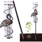 Pluviom�tre, pluviom�tre en verre avec pieux m�talliques, outil de mesure de pluie, jardin, cour, pluviom�tre ...