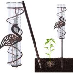 Fitags - pluviomtre, pluviomtre en verre avec pointe en mtal, pluviomtre dcoratif en fer forg, ...