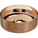Poalgi - lavabo  poser cilin cramique 36x12x36 cm cuivre