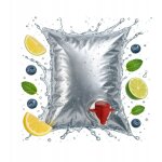 Poche � jus 3l avec robinet m�tallique pour jus, vin, sirop, etc. bag - in - box