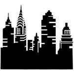 Pochoir - motif new york - repositionnable - 42 x 46 cm - peinture - d�coration