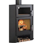 Bronpi - poêle à bois d'angle avec four lerma - h 9 kw avec kit four inox Bronpi - poêle à bois d'angle avec four lerma - h 9 kw avec kit four inox
