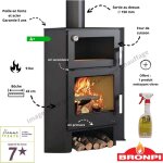 Poêle à bois d'angle avec four lerma - h bronpi Poêle à bois d'angle avec four lerma - h bronpi