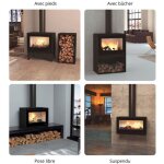 Pole  bois - bronpi cairo 70 box 12 kw avec kit air - foyer en firetek - avec kit ventilation - pose ...