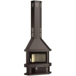 Poêle à bois cheminée d'angle - firematic arizona 10. 4 kw porte fonte - avec vitre sérigraphiée Poêle à bois cheminée d'angle - firematic arizona 10. 4 kw porte fonte - avec vitre sérigraphiée