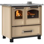 Nordica - cuisini�re � bois - la family 4. 5 7. 5 kw cappuccino - sans couverle