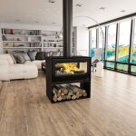 Po�le � bois double face - bronpi cairo 90 - d box 13 kw foyer en vermiculite - sans kit ventilation ...