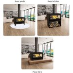 Po�le � bois double face - bronpi cairo 90 - d box 13 kw foyer en vermiculite - sans kit ventilation ...