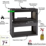 Pole  bois double face turbo caloax 12, 5 - 17kw avec bcher fm calefaccion