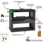 Pole  bois double face turbo caloax xxl 13, 5 - 19 kw avec bcher fm calefaccion
