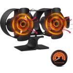 Po�le � bois � double moteur, ventilateur � 8 pales, chauffage silencieux � air chaud, chemin�e �cologique, ...