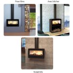 Pole  bois extra large - bronpi cairo 110 box 15 kw sans kit air - foyer en firetek - sans kit ventilation ...