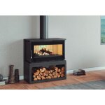 Fm calefaccion - pole  bois - firematic toronto - m 12. 8 kw foyer en vermiculite - avec kit ventilation ...