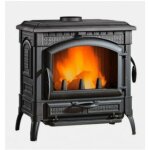 Po�le � bois en fonte ? isotta evo finition noire 79�66 h77 cm 11, 9 kw ? la nordica