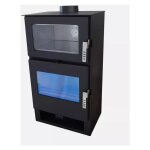 Verso - pole  bois f inox - 9 kw avec four en inox pour cuisson traditionnelle