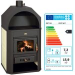 Pole  bois hydraulique prity w17 ? 23, 1 kw, noir graphite, chaudire intgre 18 l, classe a