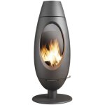 Poele a bois - invicta ode - 10 kw - fonte - bches 25 cm