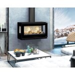 Pole  bois moderne pose libre, suspendu, sur pieds, avec bcher - bronpi cairo 903c box 13 kw avec ...