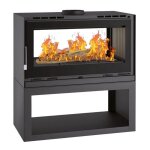 Fm calefaccion - po�le � bois panoramique double face - firematic ottawa - l 13. 5 kw