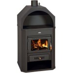 Po�le � bois prity ? 15, 9 kw, noir graphite, classe a, design robuste
