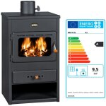 Prity ? po�le � bois 9, 5 kw ? rendement 77, 8 % ? �missions co 669 mg / nm� ? conduit 130 mm ? pour ...