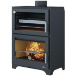 Pole  bois raccordable avec four - bronpi murano 14 kw sans kit air - avec kit four inox