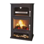 Bronpi - poêle à bois raccordable avec four suiza 14 kw avec kit air - sans kit four inox Bronpi - poêle à bois raccordable avec four suiza 14 kw avec kit air - sans kit four inox