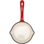 Po�le � frire, fonte �maill�e double couche antiadh�sive longue poign�e utile sauteuse robuste pour restaurant ...