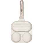 Po�le � frire en marbre 3 en 1 pour ?ufs, cr�pes, grill � cr�pes 18 cm beige klausberg kb - 7818