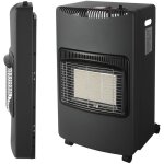 Intec - poele  gaz pliable 4, 2kw noir allumage piezo chauffage d'appoint gaz