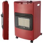 Intec - poele  gaz rouge pliable 4, 2kw allumage piezo chauffage d'appoint gaz interieur