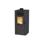 Bronpi - pole  granuls option canalisable adel 13 kw noir - sans module wifi - avec kit droit de canalisati ...