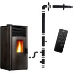 Po�le � granul�s �tanche anita 15 kw noir sannover + kit d'installation