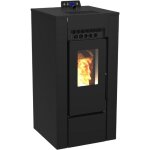 Po�le � granul�s �tanche 9 kw ? autonomie 22h ? rendement 94, 39% ? flamme verte 7 �toiles ? sortie arri�re ...