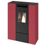 Po�le � granul�s �tanche slim canalisable - punto fuoco olivia can up 9. 9 kw rouge
