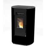 Po�le � granul�s oval �tanche - firematic o9 noir - sans module wifi - avec kit ventouse