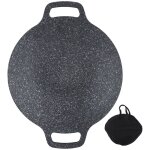 Poêle à gril ronde de style coréen, 30cm / 11, 8 pouces, revêtement en pierre médicale antiadhésive en ... Poêle à gril ronde de style coréen, 30cm / 11, 8 pouces, revêtement en pierre médicale antiadhésive en ...