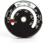 Po�le magn�tique po�le � bois thermom�tre chemin�e moniteur de temp�rature jauge pour conduit de fum�e ...