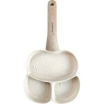 Po�le en marbre 3 en 1 pour ?ufs, cr�pes et pancakes 18 cm, beige, klausberg kb - 7825