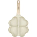 Po�le en marbre 4 en 1 c?ur pour cr�pes, ?ufs, pancakes 19x19cm beige klausberg kb - 7819
