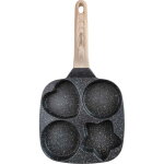 Po�le en marbre 4 en 1 pour cr�pes, ?ufs et beignets, 18 cm, noir, klausberg kb - 7807