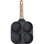 Po�le en marbre 4 en 1 pour cr�pes, ?ufs et beignets, 18 cm, noir, klausberg kb - 7821