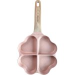 Pole en marbre 4 en 1 en forme de c?ur pour crpes, ?ufs et pancakes 19x19cm rose klausberg kb - 7820 ...