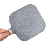 Pole d?oeufs frits de 4 tasses avec brosse pour l?huile, pole  crpes poche anti - adhsive pour ...